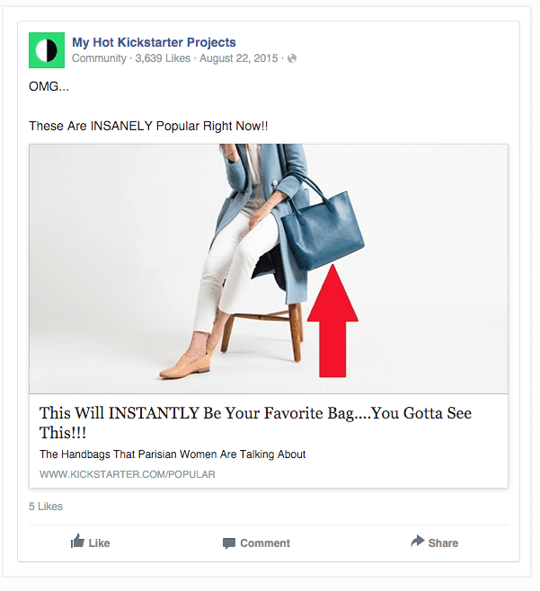 clickbait-kickstarter-facebook-ad