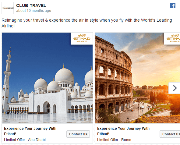 travel advertisement text