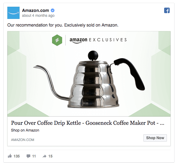 Amazon facebook ad