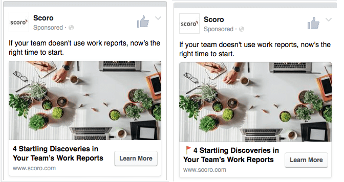 Scoro facebook ad test