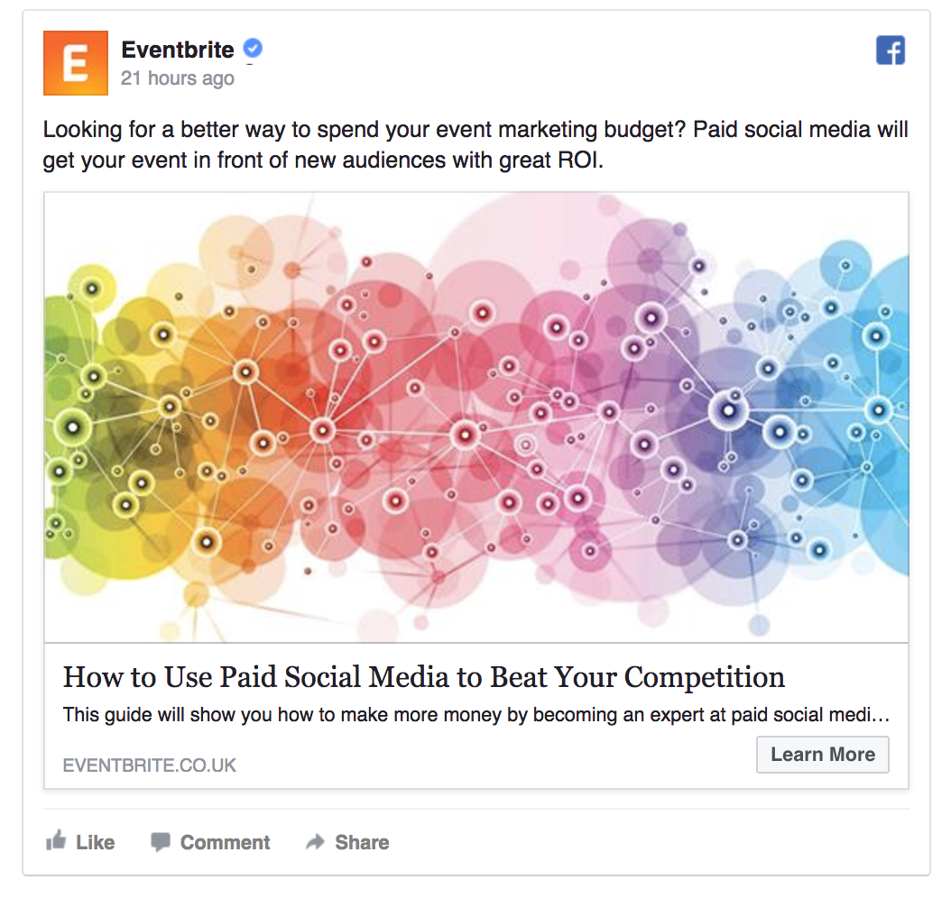 eventbrite facebook ad