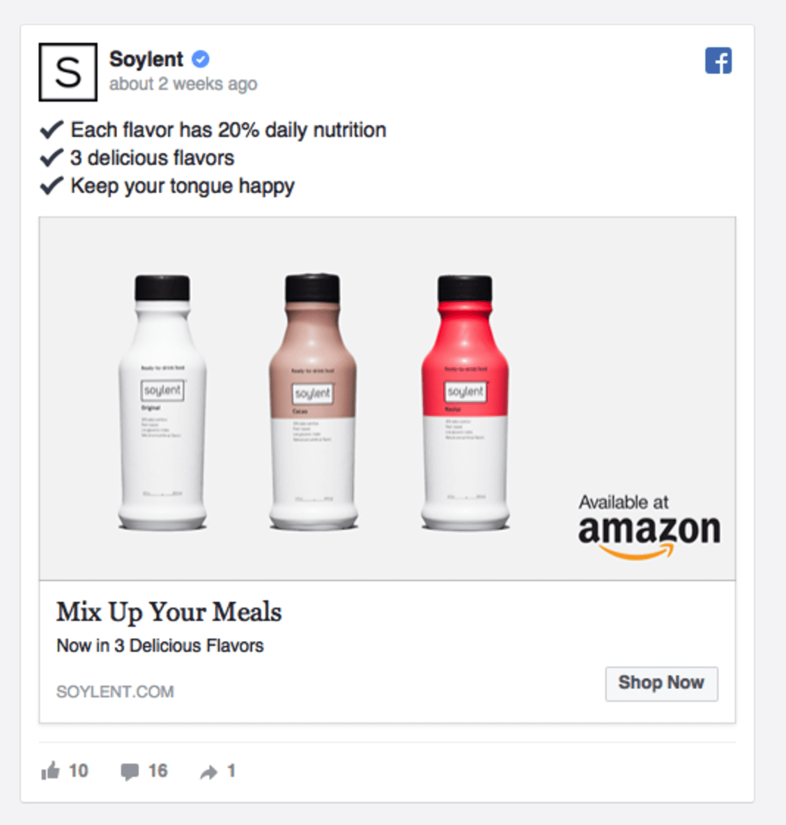 soylent facebook ad