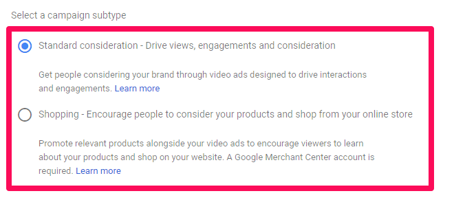 AdWords custom intent audiences