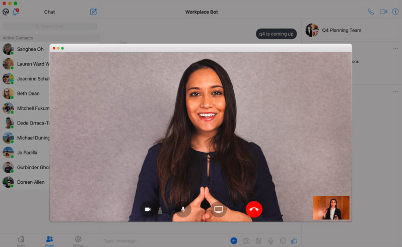 Workplace by Facebook - video call