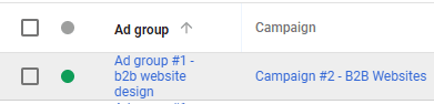 name of existing campaigns in adwords