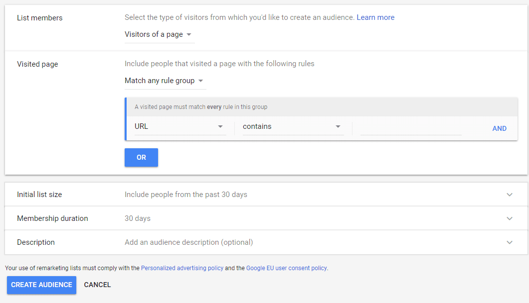 remarketing rule types