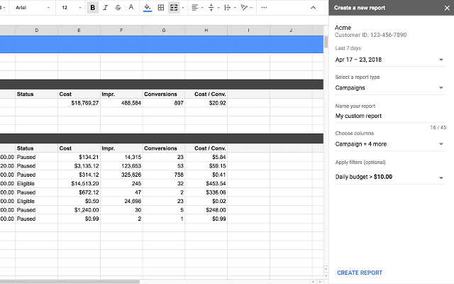 Google-Sheets-Create-a-new-report