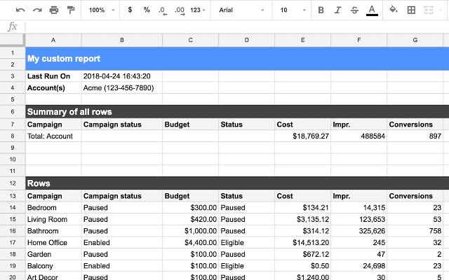 Google-Sheet-Integration-Custom-Report