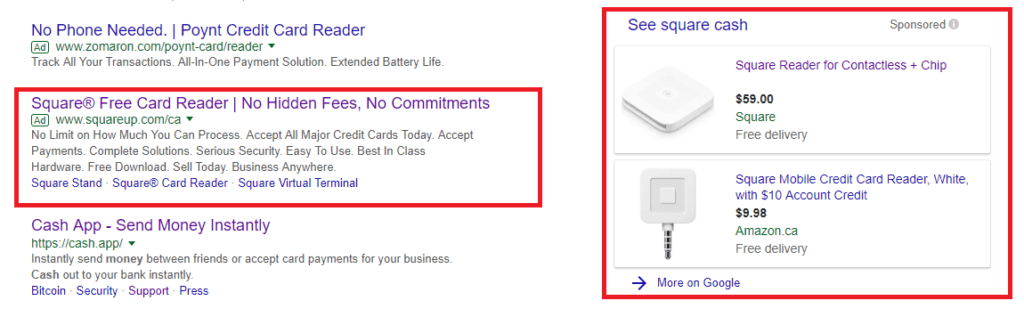 Square Cash Google Ad