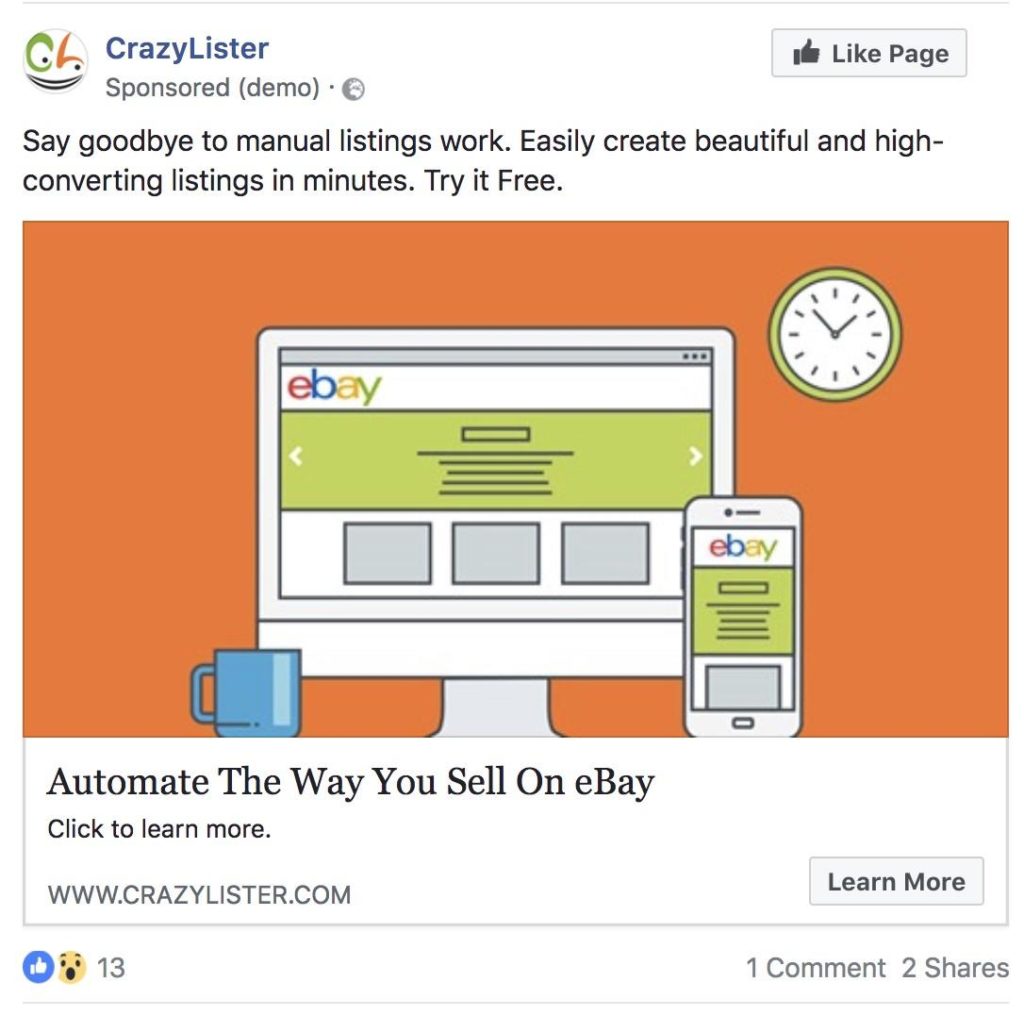 crazylister-facebook-ad