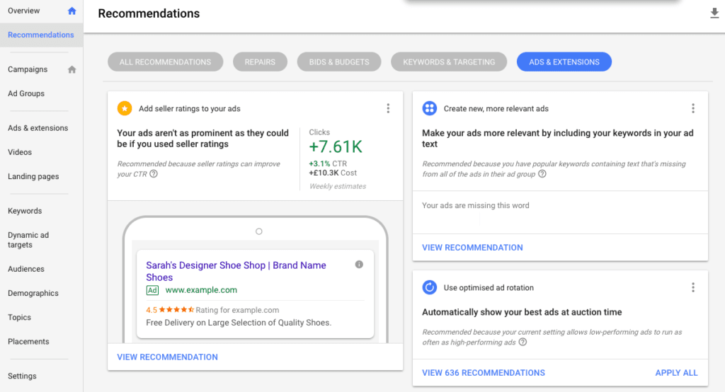 How to Use Google Ads Suggestions to Improve Conversion