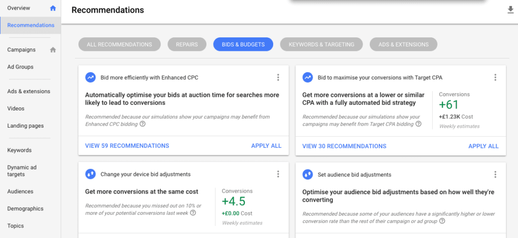 How to Use Google Ads Suggestions to Improve Conversion