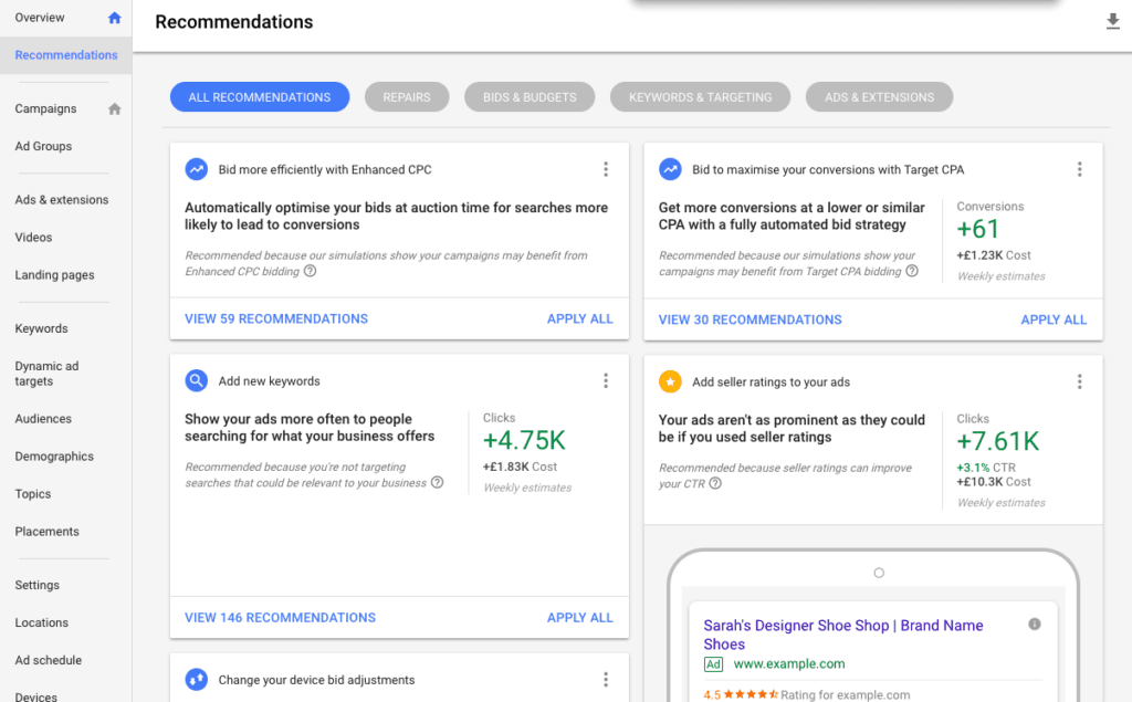 How to Use Google Ads Suggestions to Improve Conversion