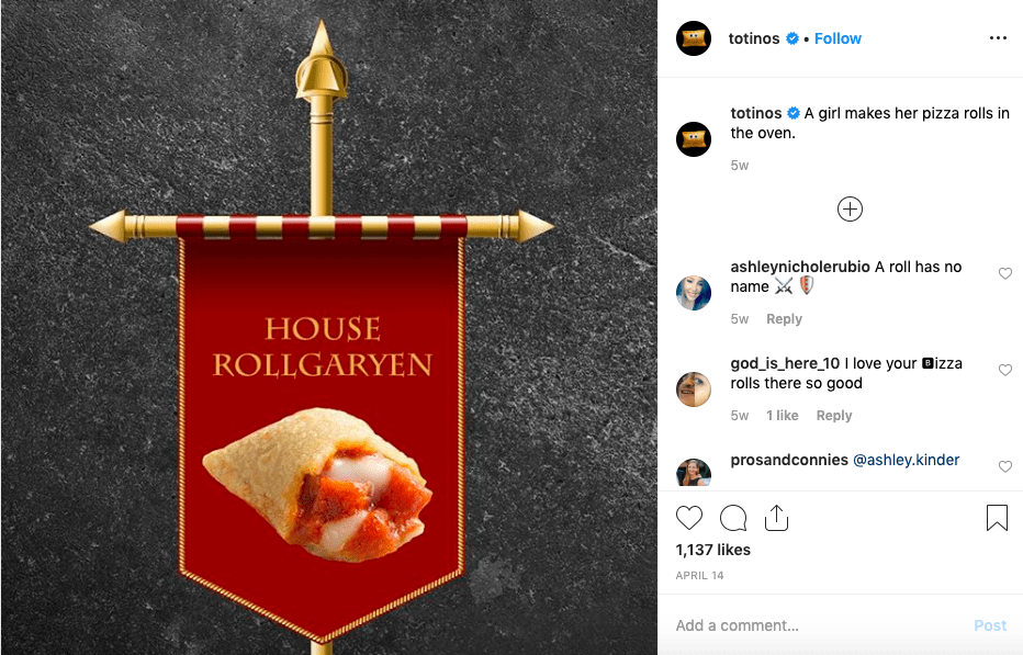 Totino's Instagram Image