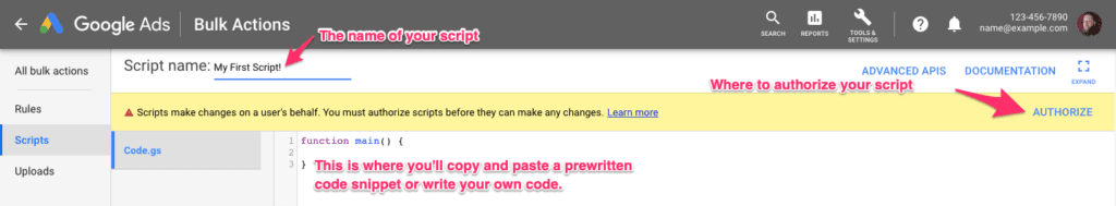 creating a google ads script 3