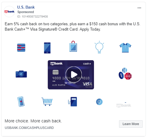 Credit card ad