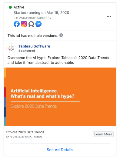 Tableau ad