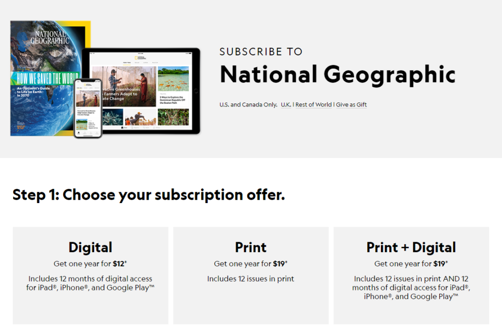 Nat Geo subscription site