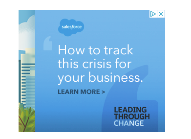 Salesforce Crisis Solution sidebar ad example