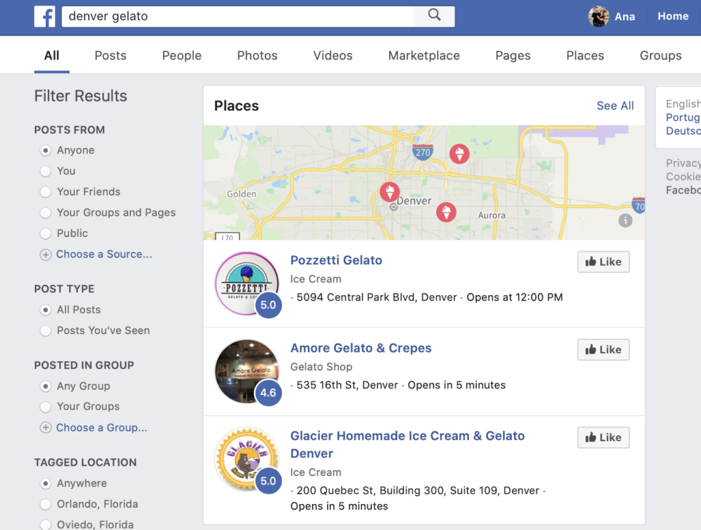 social media and local search 