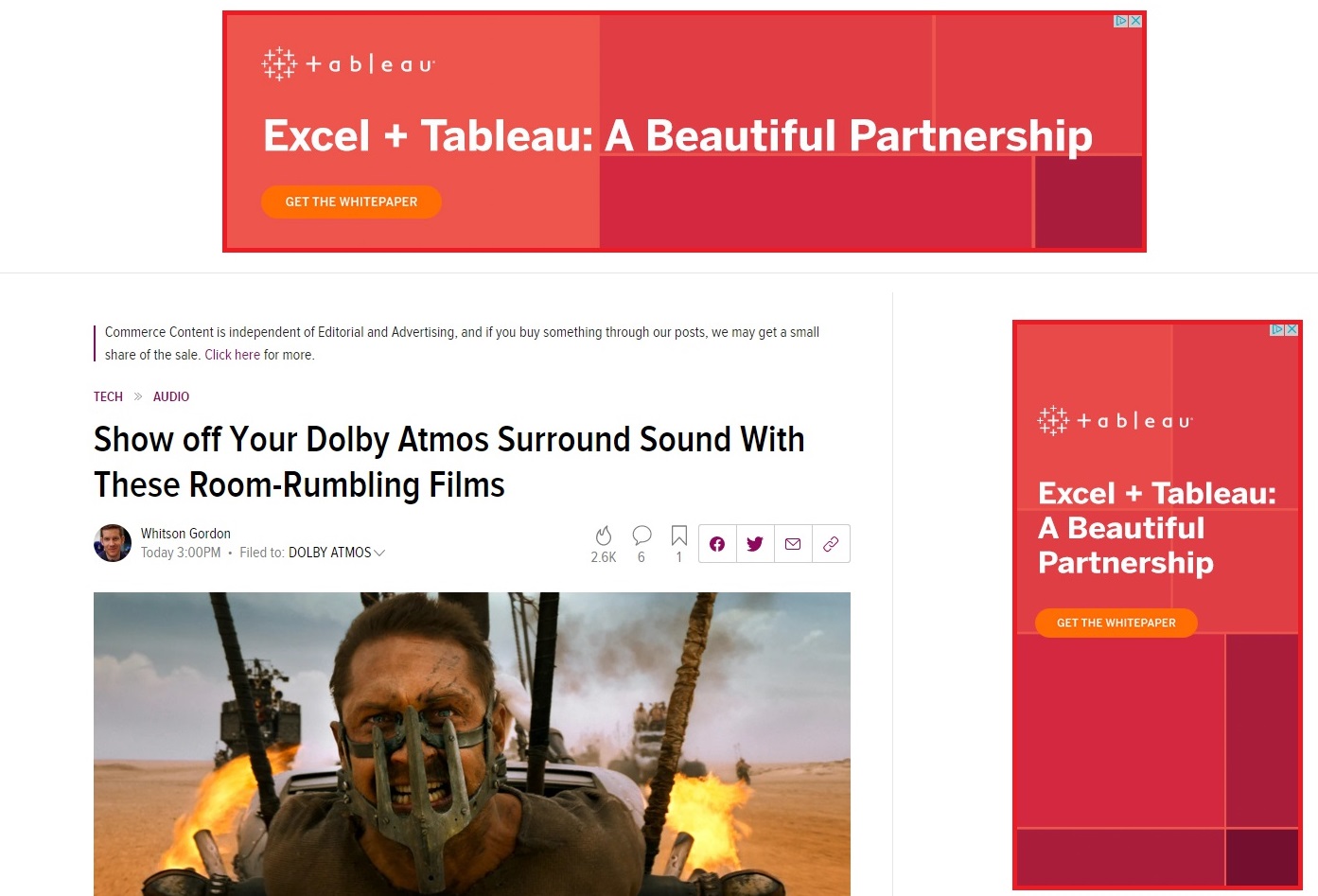 Two banner ad examples by Tableau