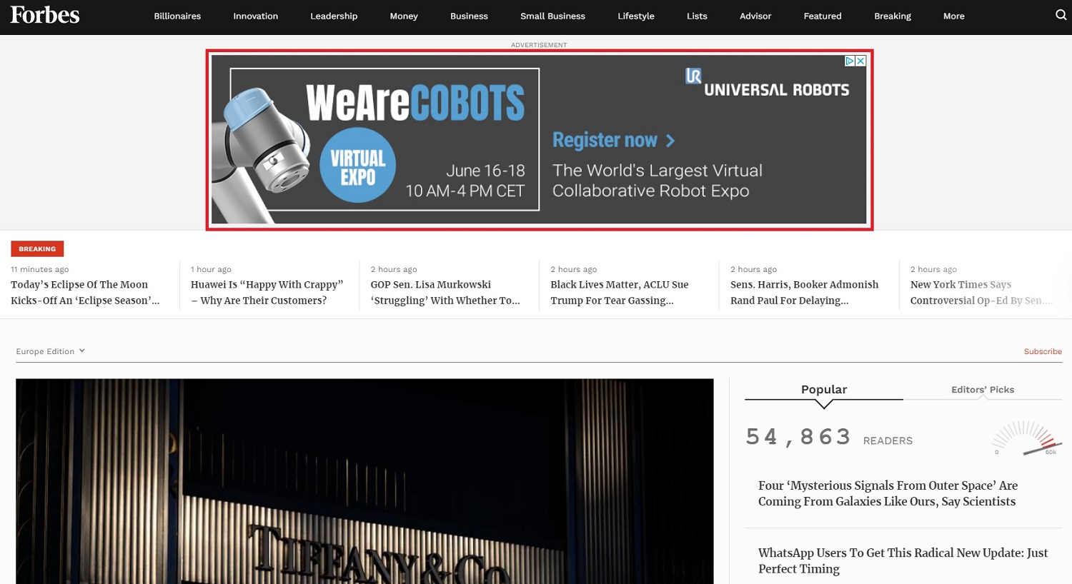 WeAreCobots banner ad 