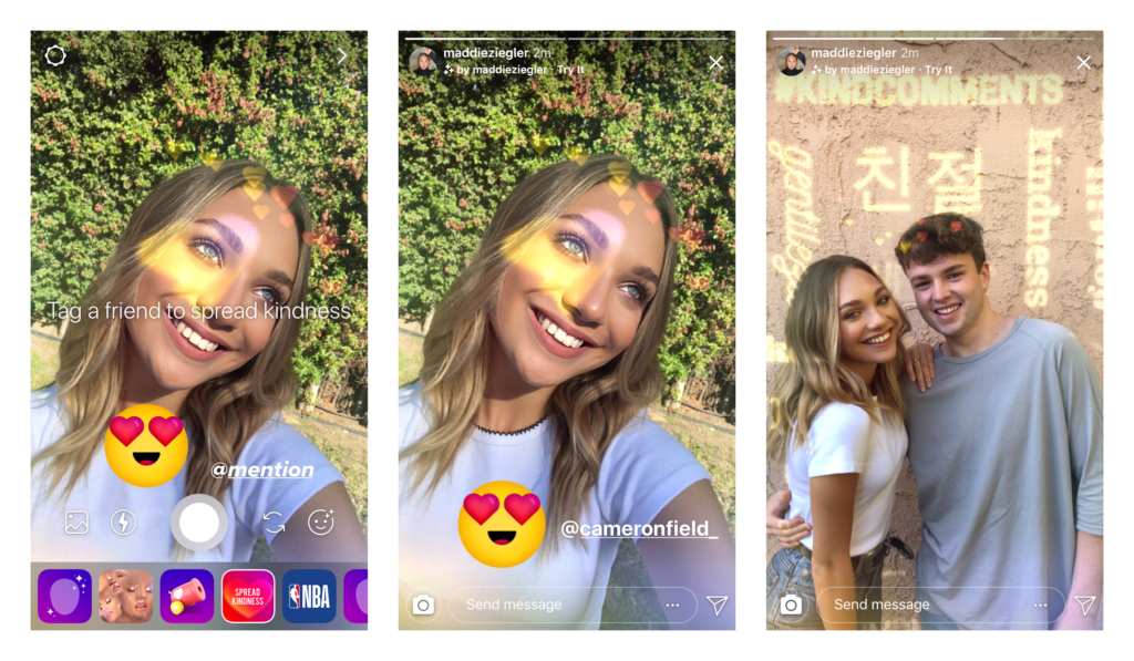 Maddie Ziegler augmented reality filter