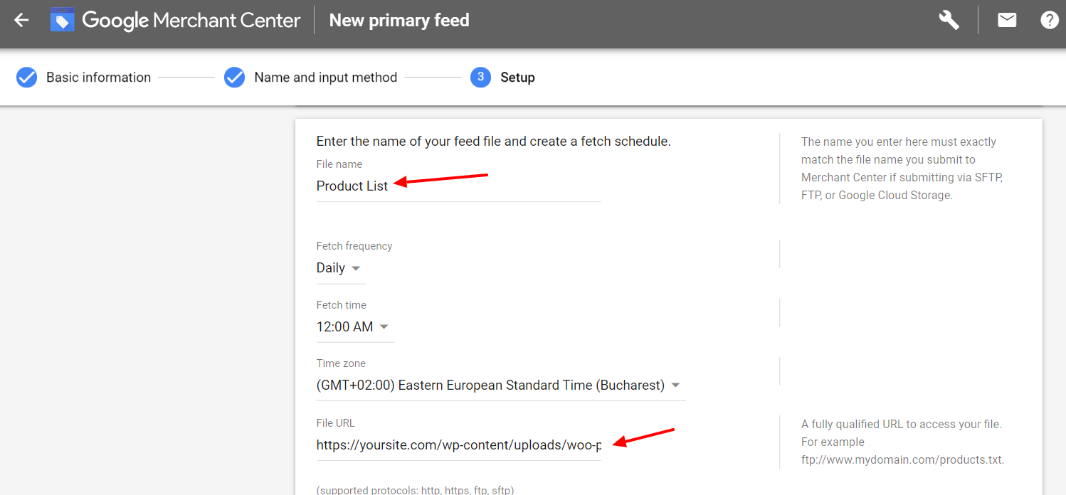 GMC primary feed setup