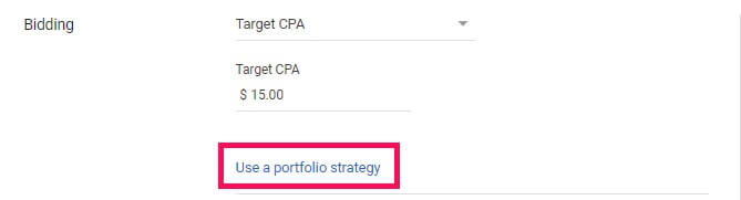 Google Ads portfolio strategy link