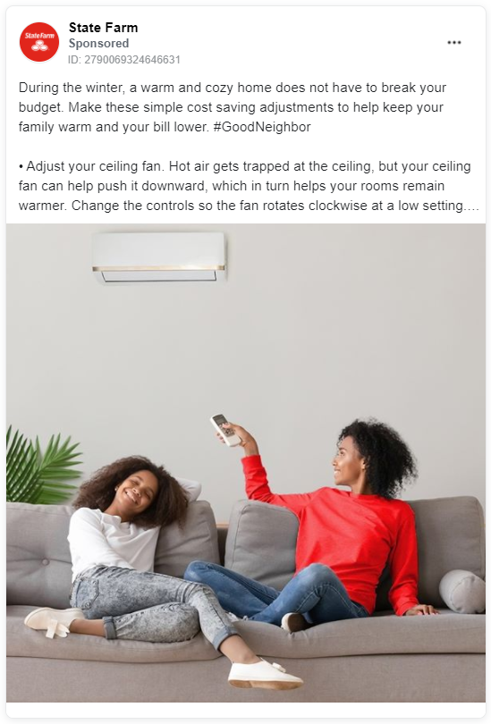 State Farm Facebook ad