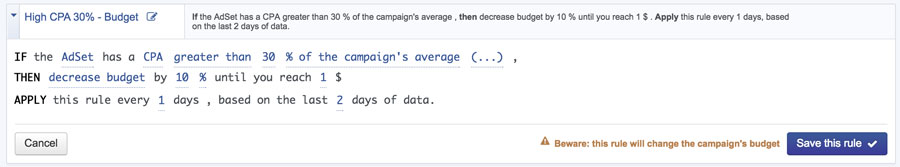 Automated budget distribution in AdEspresso