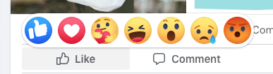 emoji reactions on Facebook