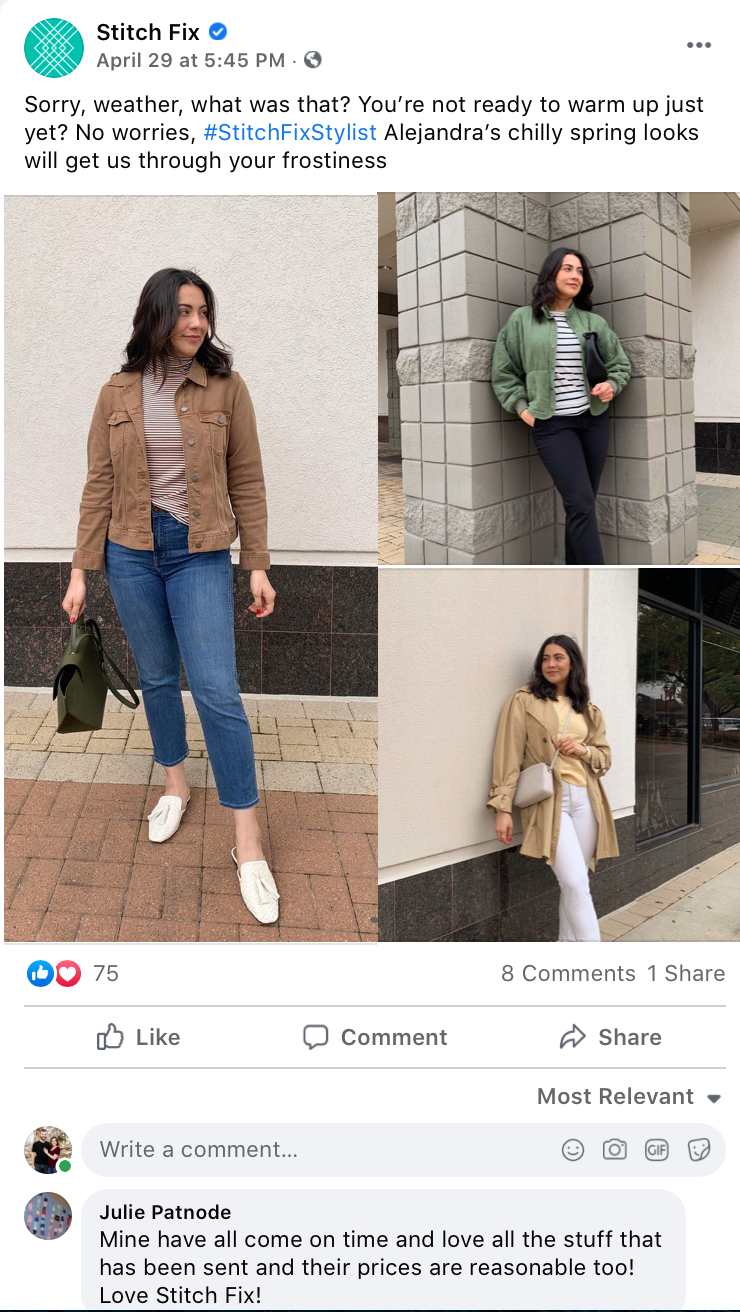 Employee generated content Facebook post for engagement 