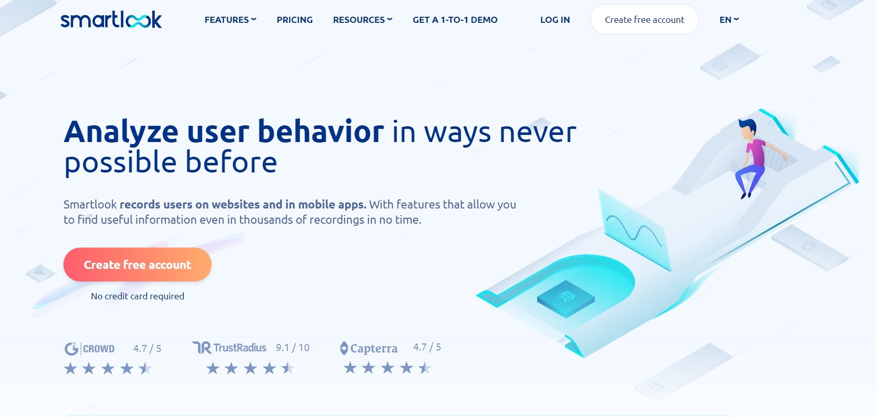 Smartlook analyze user behavior