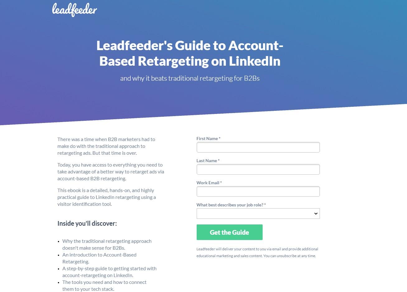 Leadfeeder's guide to account page retargeting on LinkedIn