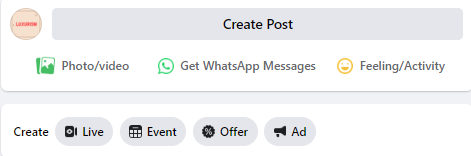 Creating a post on a Facebook page